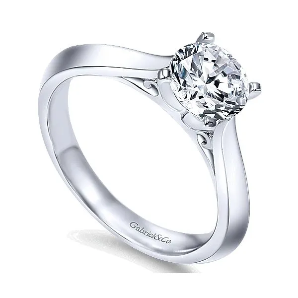 14K White Gold Solitaire Mounting Image 3 Your Jewelry Box Altoona, PA