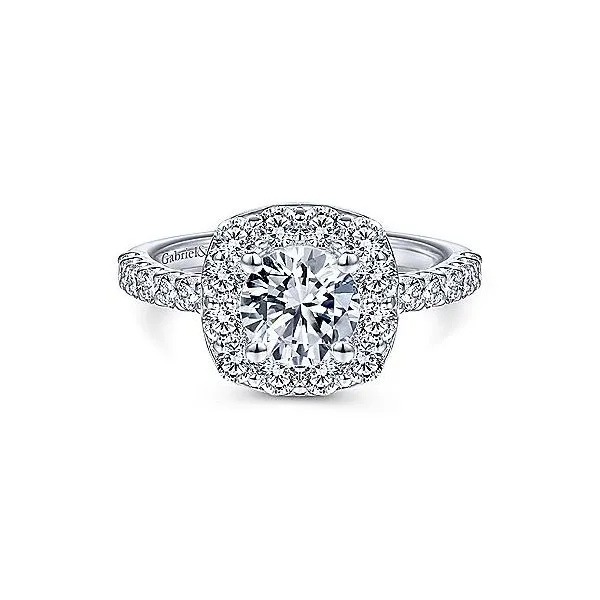 14K White Gold Diamond Halo Engagement Mounting Your Jewelry Box Altoona, PA