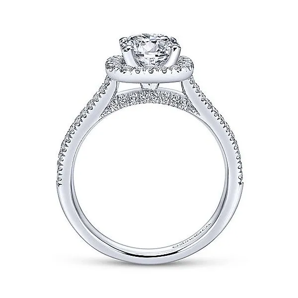 Gabriel & Co 14K Diamond Pave Halo Engagement Ring Image 2 Your Jewelry Box Altoona, PA