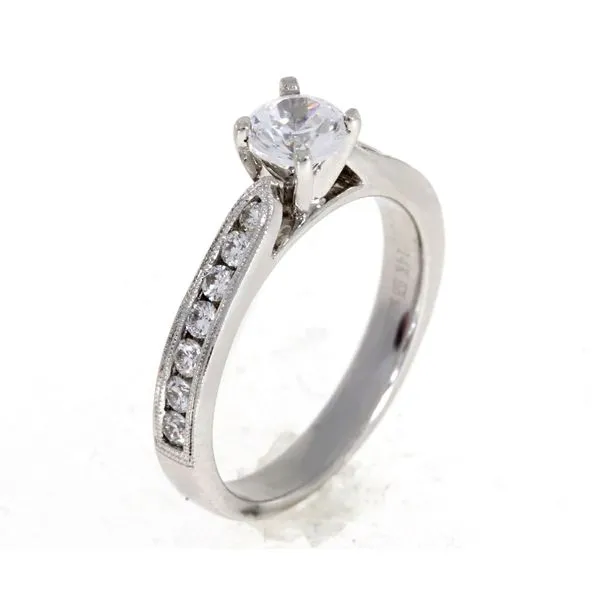 Accented Diamond Engagement Ring Mounting Image 3 Your Jewelry Box Altoona, PA