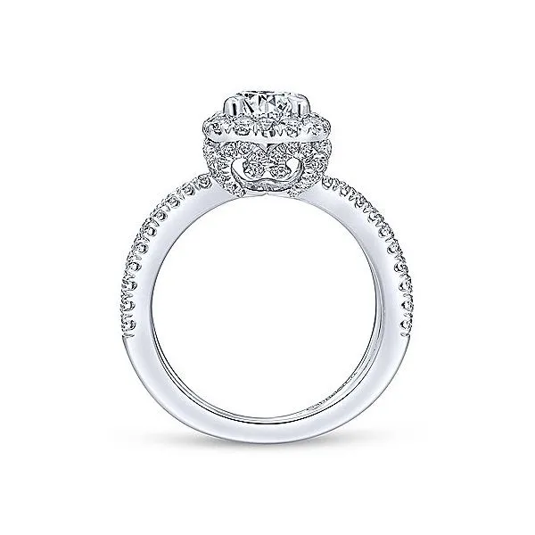 14K White Gold Multi Row Modern Diamond Engagement Mounting Image 2 Your Jewelry Box Altoona, PA