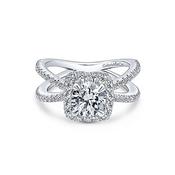 14K White Gold Multi Row Modern Diamond Engagement Mounting Your Jewelry Box Altoona, PA