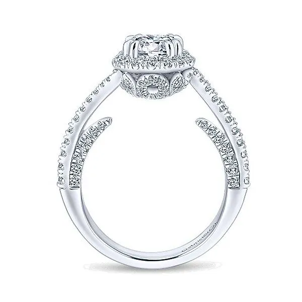 14K White Gold Bypass Crow Diamond Engagement Mounting Image 2 Your Jewelry Box Altoona, PA