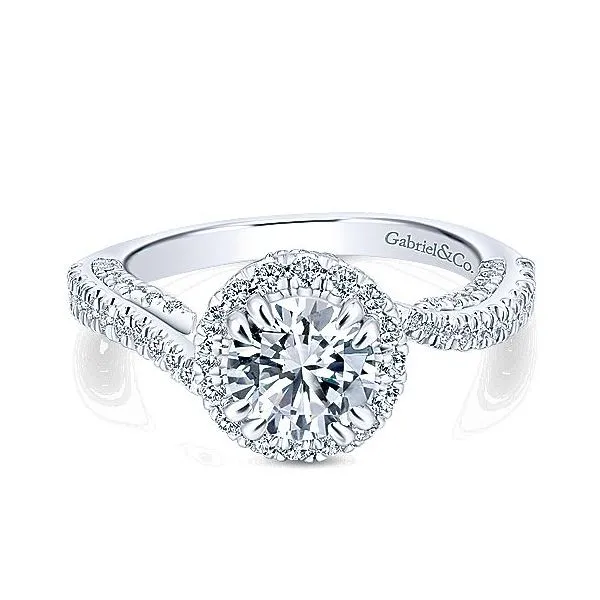 14K White Gold Bypass Crow Diamond Engagement Mounting Your Jewelry Box Altoona, PA