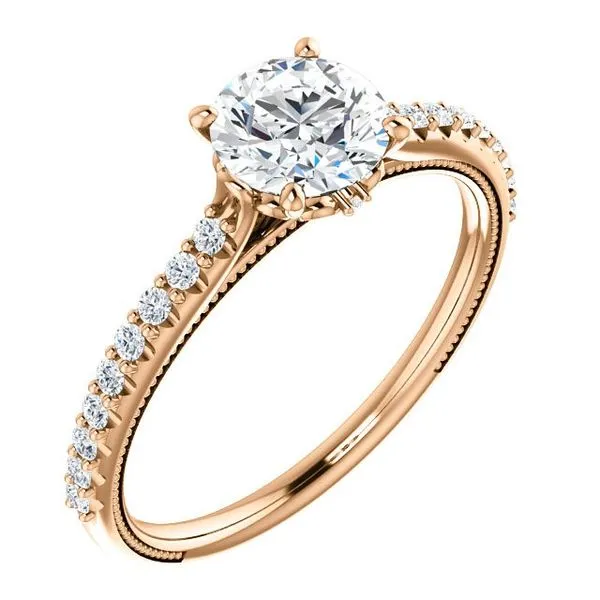 14K Rose Gold Diamond Engagement Ring Mounting Image 2 Your Jewelry Box Altoona, PA