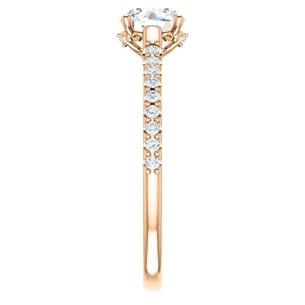 14K Rose Gold Diamond Engagement Ring Mounting Image 4 Your Jewelry Box Altoona, PA