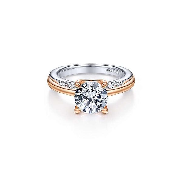 Amavida 18K White & Rose Gold Diamond Engagement Ring Your Jewelry Box Altoona, PA