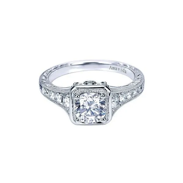 Amavida 18K White Gold Diamond Vintage Engagement Ring Your Jewelry Box Altoona, PA