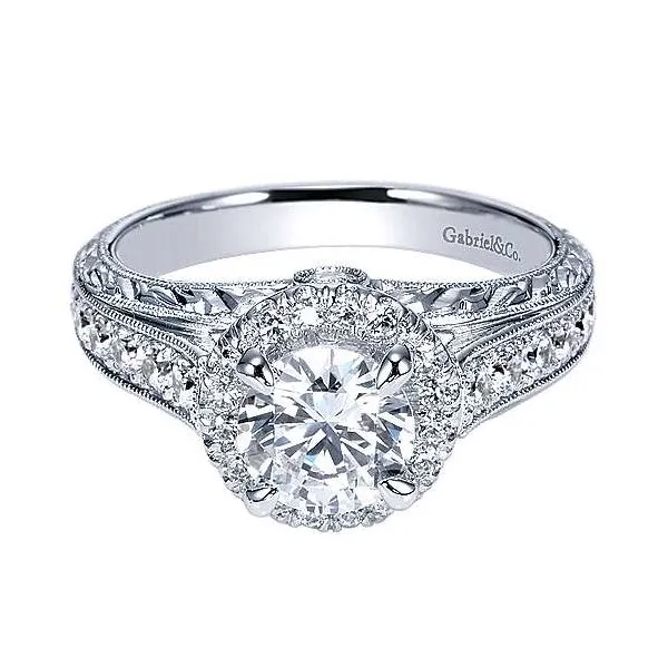 Gabriel & Co Diamond Victorial Halo Engagement Ring Your Jewelry Box Altoona, PA