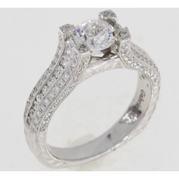 Gabriel & Co Pave Diamond Engagement Ring Image 2 Your Jewelry Box Altoona, PA