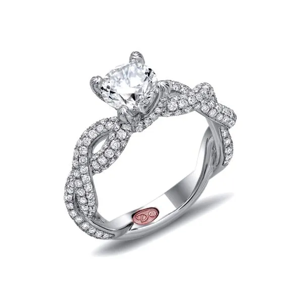 Demarco 18K White Gold Twist Pave Diamond Engagement Mounting Your Jewelry Box Altoona, PA
