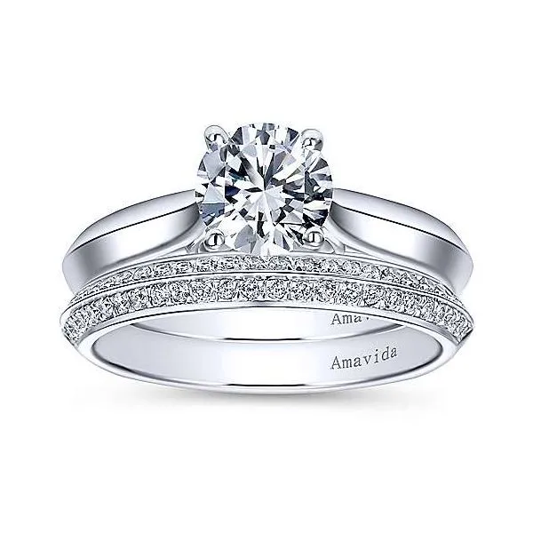 Amavida 18K White Gold Solitaire Diamond Engagement Mounting Image 4 Your Jewelry Box Altoona, PA