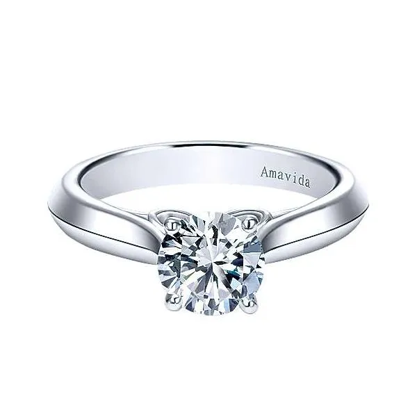 Amavida 18K White Gold Solitaire Diamond Engagement Mounting Your Jewelry Box Altoona, PA