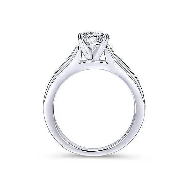 14K White Gold Single Row Diamond Engagement Mounting Image 2 Your Jewelry Box Altoona, PA
