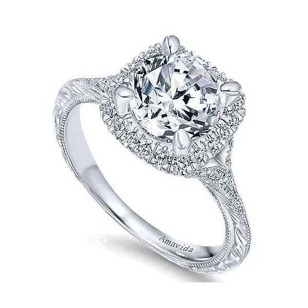 Amavida Vintage Style Engagement Ring Mounting Image 3 Your Jewelry Box Altoona, PA