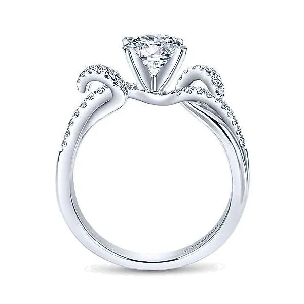 14K White Gold Diamond Free Flow Engagement Mounting Image 2 Your Jewelry Box Altoona, PA