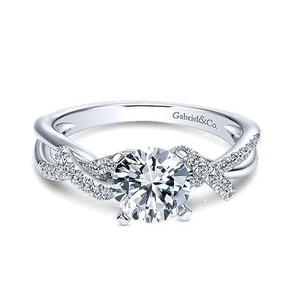 14K White Gold Diamond Free Flow Engagement Mounting Your Jewelry Box Altoona, PA