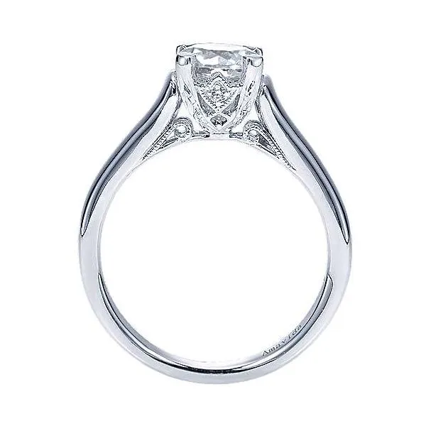 Amavida 18K White Gold Diamond Solitaire Engagement Mounting Image 2 Your Jewelry Box Altoona, PA