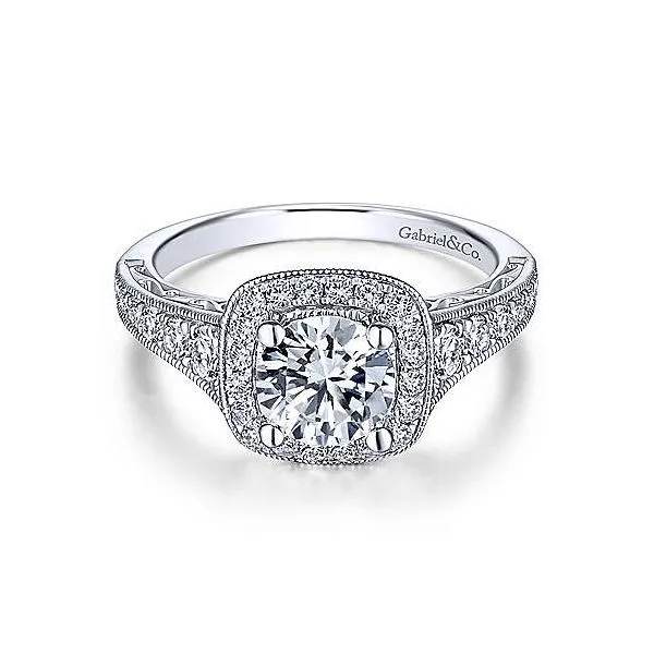 14K White Hold Diamond Halo Antique Engagement Mounting Your Jewelry Box Altoona, PA