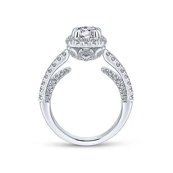 14K White Gold Diamond Crown Engagement Mounting Image 2 Your Jewelry Box Altoona, PA