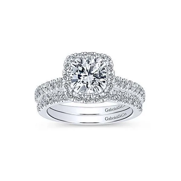 14K White Gold Diamond Crown Engagement Mounting Image 4 Your Jewelry Box Altoona, PA