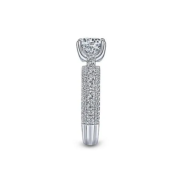Amavida 18K White Gold Diamond Engagement Mounting Image 3 Your Jewelry Box Altoona, PA