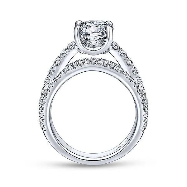 Amavida 18K White Gold Diamond Engagement Mounting Image 4 Your Jewelry Box Altoona, PA