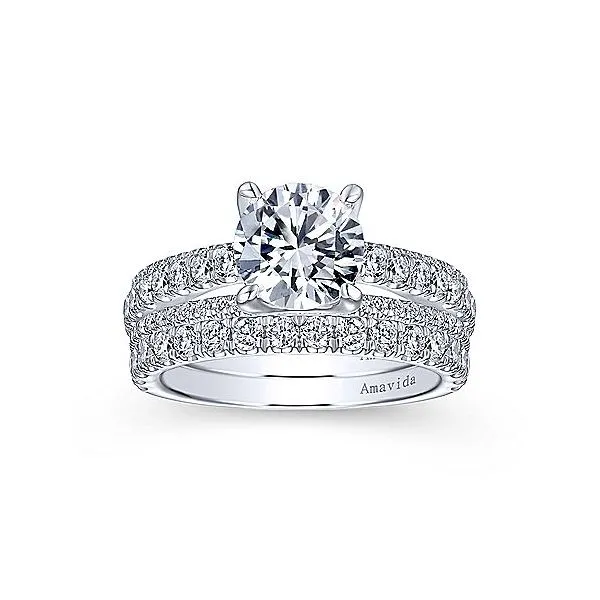 Amavida 18K White Gold Diamond Engagement Mounting Image 5 Your Jewelry Box Altoona, PA