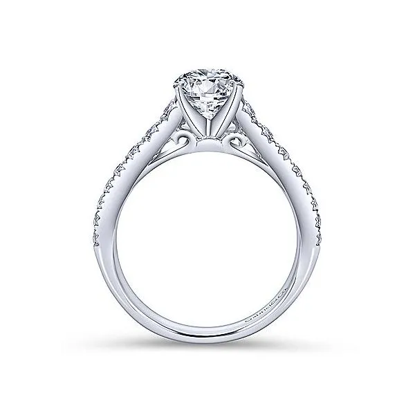 14K White Gold Single Row Diamond Engagement Mounting Image 2 Your Jewelry Box Altoona, PA