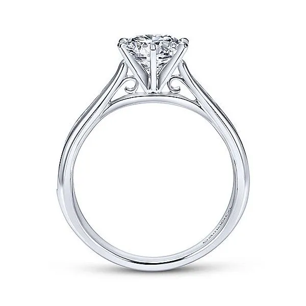14K White Gold Diamond Channel Engagement Mounting Image 2 Your Jewelry Box Altoona, PA