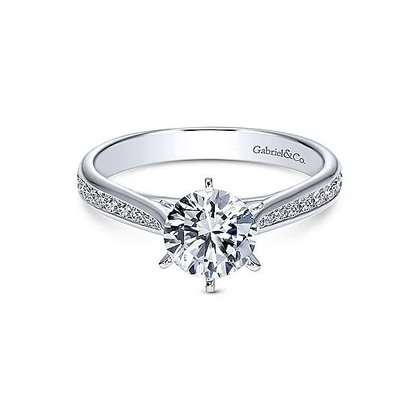 14K White Gold Diamond Channel Engagement Mounting Your Jewelry Box Altoona, PA