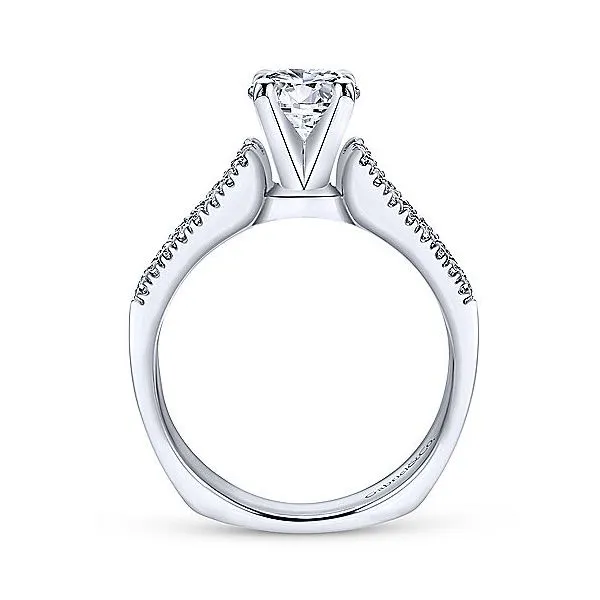 14K White Gold Multi Row Diamond Engagement Mounting Image 2 Your Jewelry Box Altoona, PA