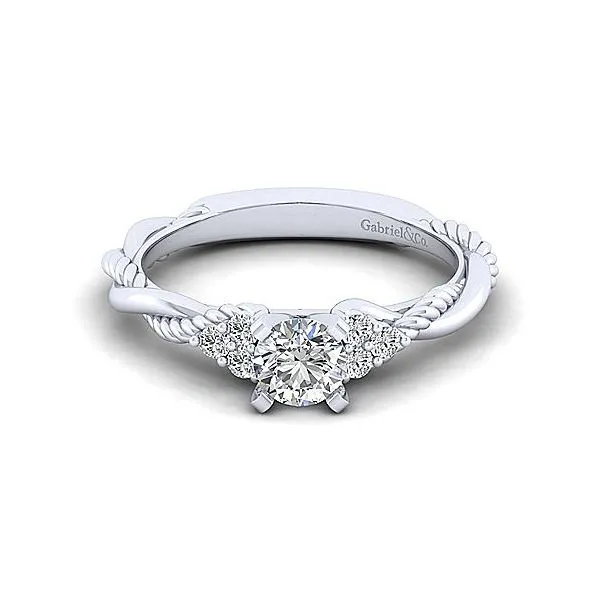 14K White Gold Twist Diamond Engagement Mounting Your Jewelry Box Altoona, PA