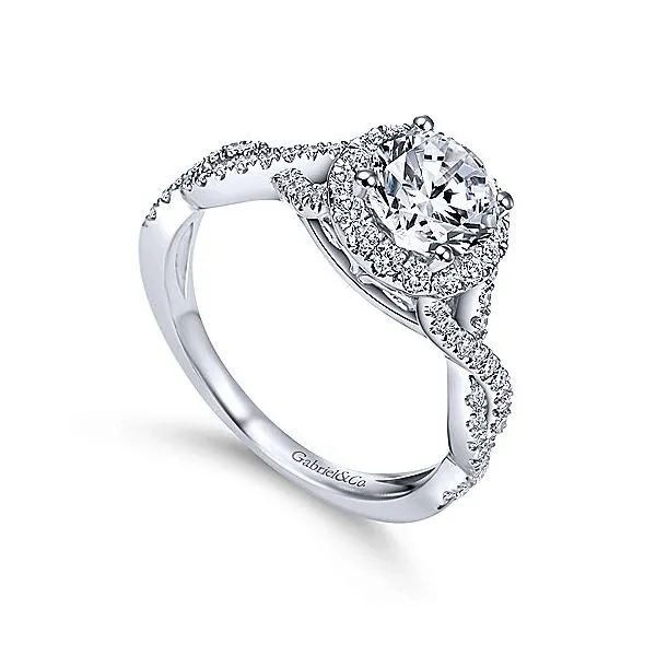 Gabriel & Co 14K White Gold Diamond Engagement Ring Image 3 Your Jewelry Box Altoona, PA