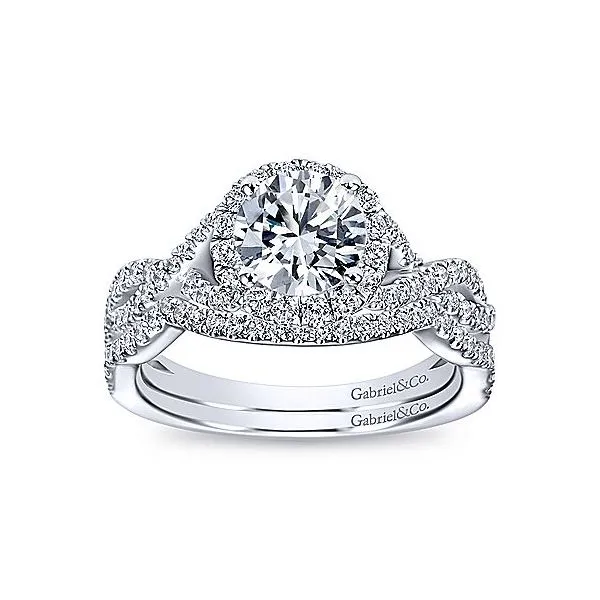 Gabriel & Co 14K White Gold Diamond Engagement Ring Image 4 Your Jewelry Box Altoona, PA