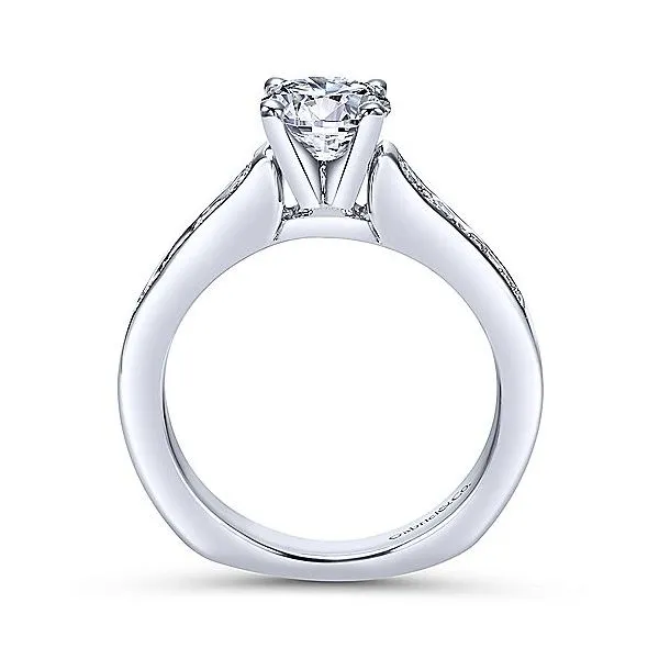 14K White Gold Diamond Channel Engagement Mounting Image 2 Your Jewelry Box Altoona, PA