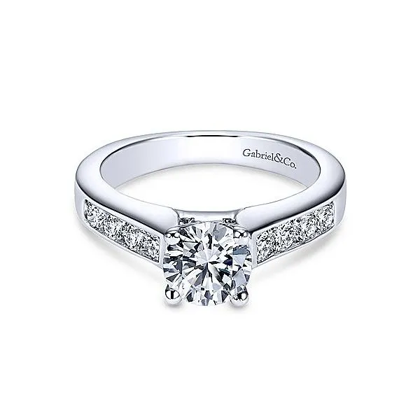14K White Gold Diamond Channel Engagement Mounting Your Jewelry Box Altoona, PA