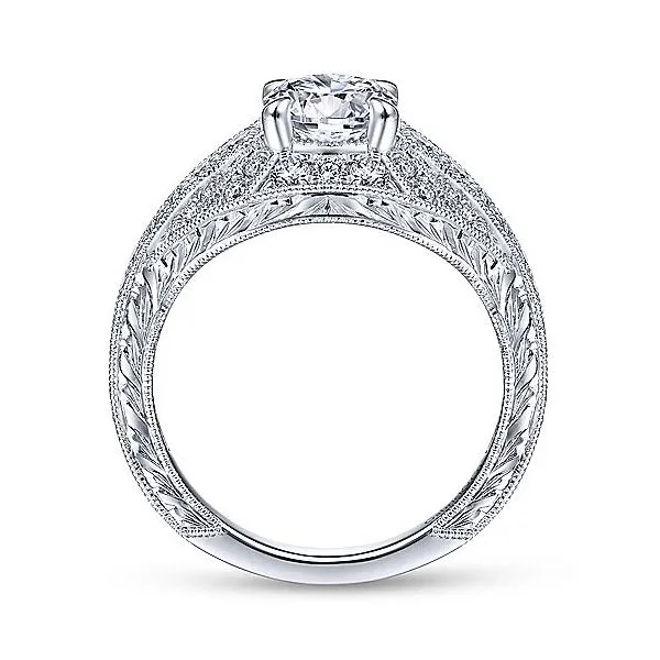 14K White Gold Antique Diamond Engagement Mounting Image 3 Your Jewelry Box Altoona, PA
