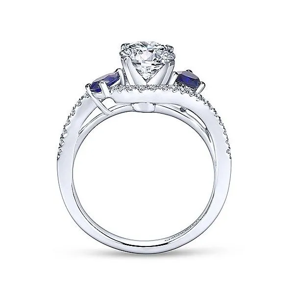 Gabriel & Co Diamond & Sapphire Engagement Ring Mounting Image 2 Your Jewelry Box Altoona, PA