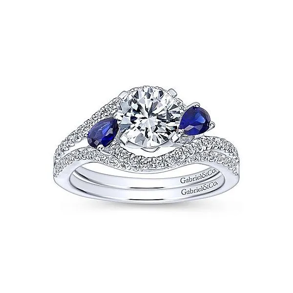 Gabriel & Co Diamond & Sapphire Engagement Ring Mounting Image 4 Your Jewelry Box Altoona, PA