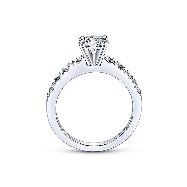 14K White Gold Single Row Diamond Engagement Mounting Image 2 Your Jewelry Box Altoona, PA