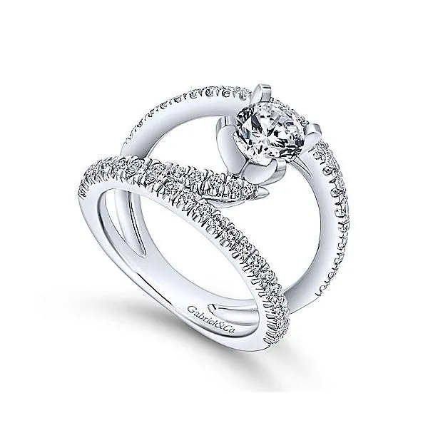 14K White Gold Nova Diamond Engagement Mounting Image 3 Your Jewelry Box Altoona, PA