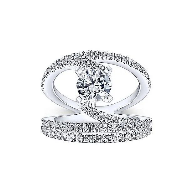 14K White Gold Nova Diamond Engagement Mounting Image 4 Your Jewelry Box Altoona, PA