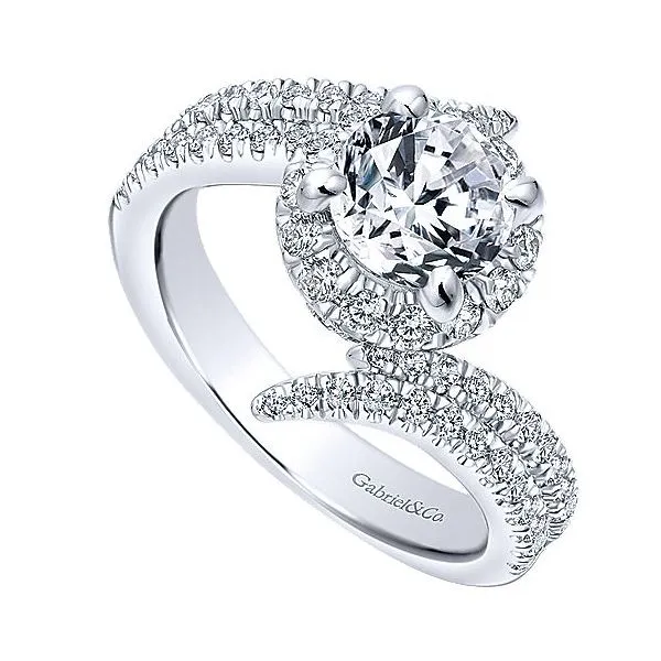 Gabriel & Co Double Row Bypass Diamond Engagement Mounting Image 3 Your Jewelry Box Altoona, PA