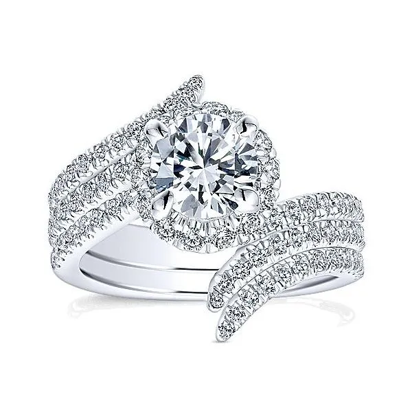 Gabriel & Co Double Row Bypass Diamond Engagement Mounting Image 4 Your Jewelry Box Altoona, PA