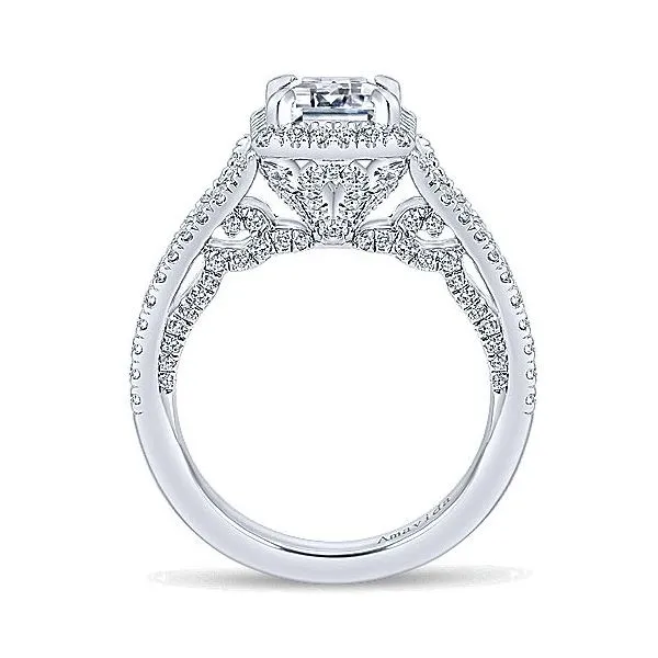 Gabriel & Co Emerald Cut Diamond Engagement Mounting Image 2 Your Jewelry Box Altoona, PA