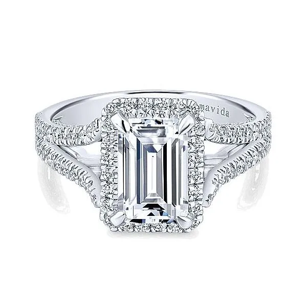 Gabriel & Co Emerald Cut Diamond Engagement Mounting Your Jewelry Box Altoona, PA