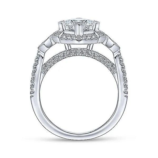 Gabriel & Co Diamond Princess Engagement Ring Image 2 Your Jewelry Box Altoona, PA