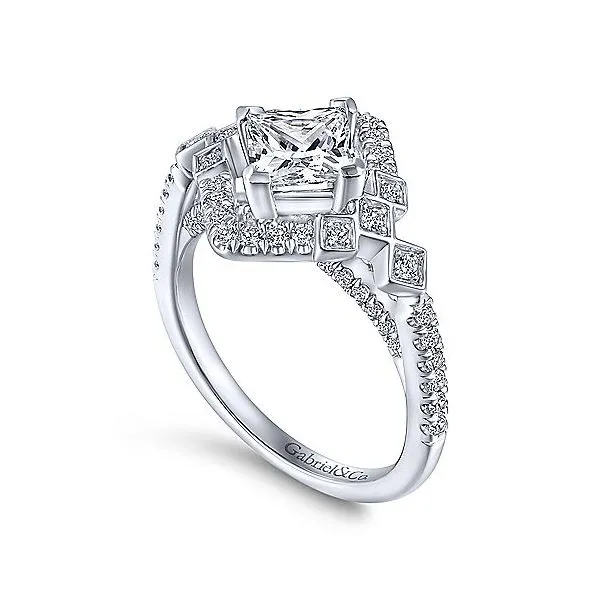Gabriel & Co Diamond Princess Engagement Ring Image 3 Your Jewelry Box Altoona, PA