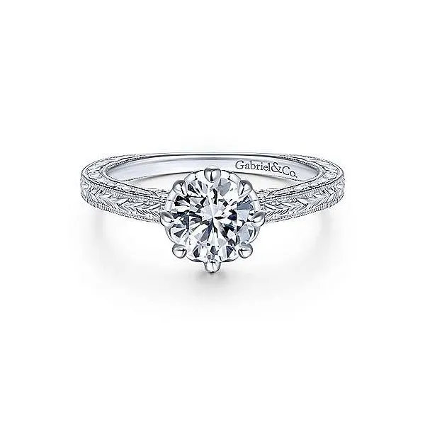 14K White Gold Antique Diamond Solitaire Engagement Mounting Your Jewelry Box Altoona, PA